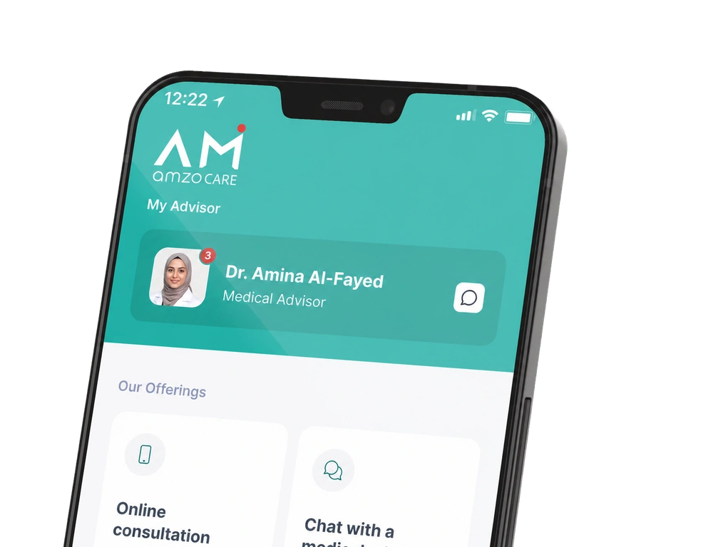 Amzo Care app UI